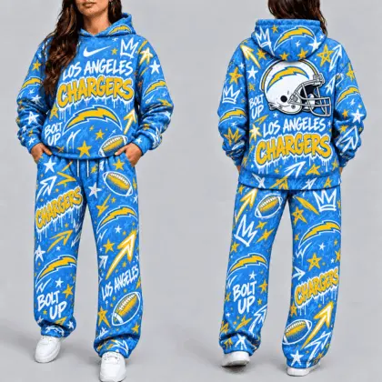 Los Angeles Chargers | Premium NFL Graffiti Hoodie & Pants Set TD
