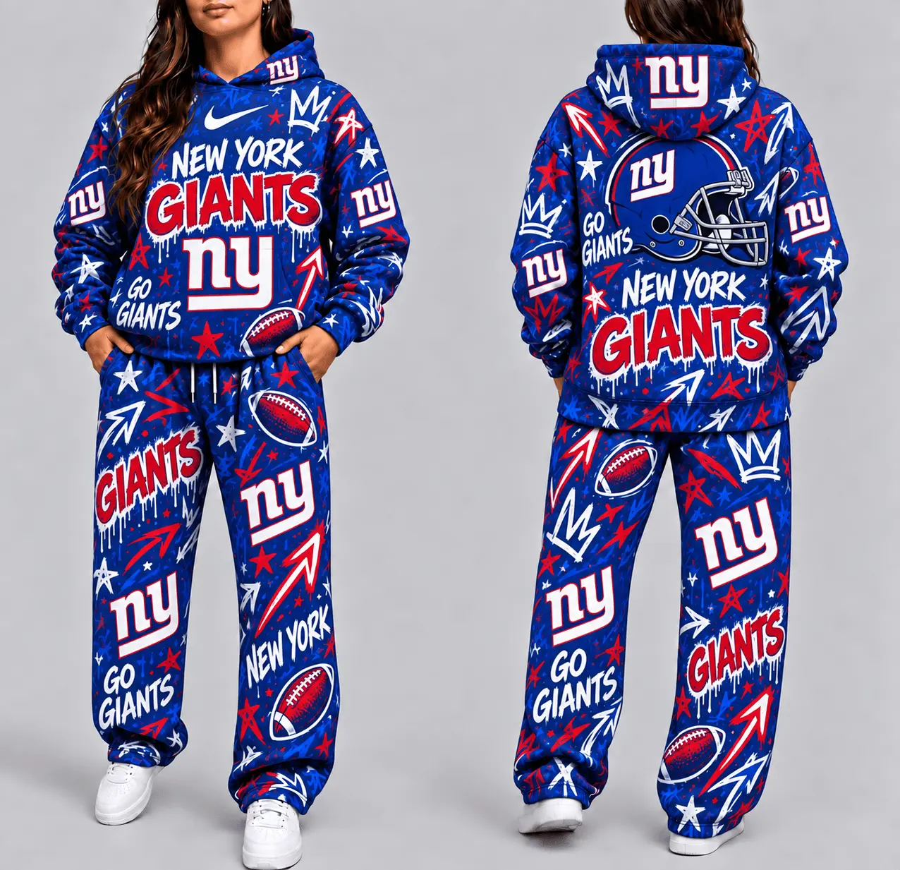 New York Giants | Premium NFL Graffiti Hoodie & Pants Set TD