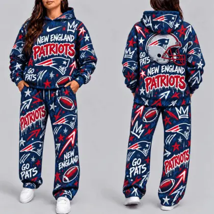 New England Patriots | Premium NFL Graffiti Hoodie & Pants Set TD