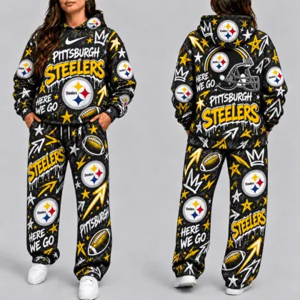 Pittsburgh Steelers | Premium NFL Graffiti Hoodie & Pants Set TD