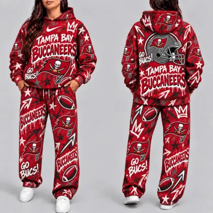 Tampa Bay Buccaneers | Premium NFL Graffiti Hoodie & Pants Set TD