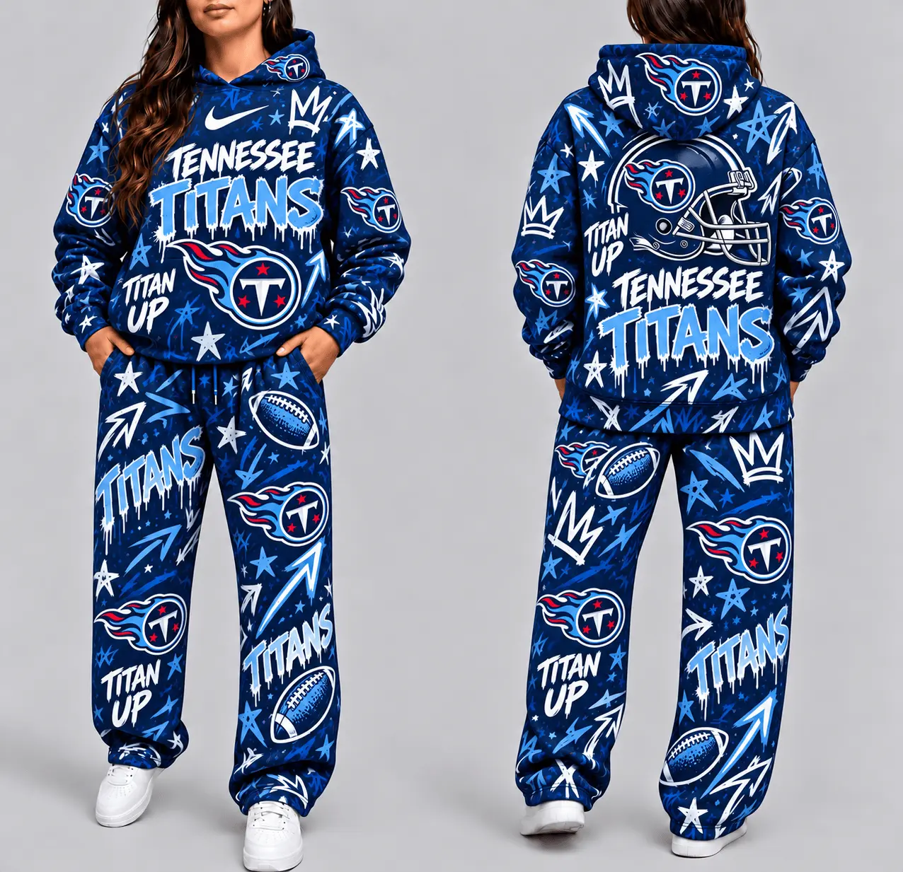 Tennessee Titans | Premium NFL Graffiti Hoodie & Pants Set TD