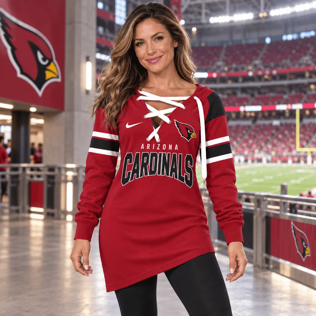 Arizona Cardinals | Premium NFL Game Day Spirit Lace-Up Sweatshirt TD - Image 2
