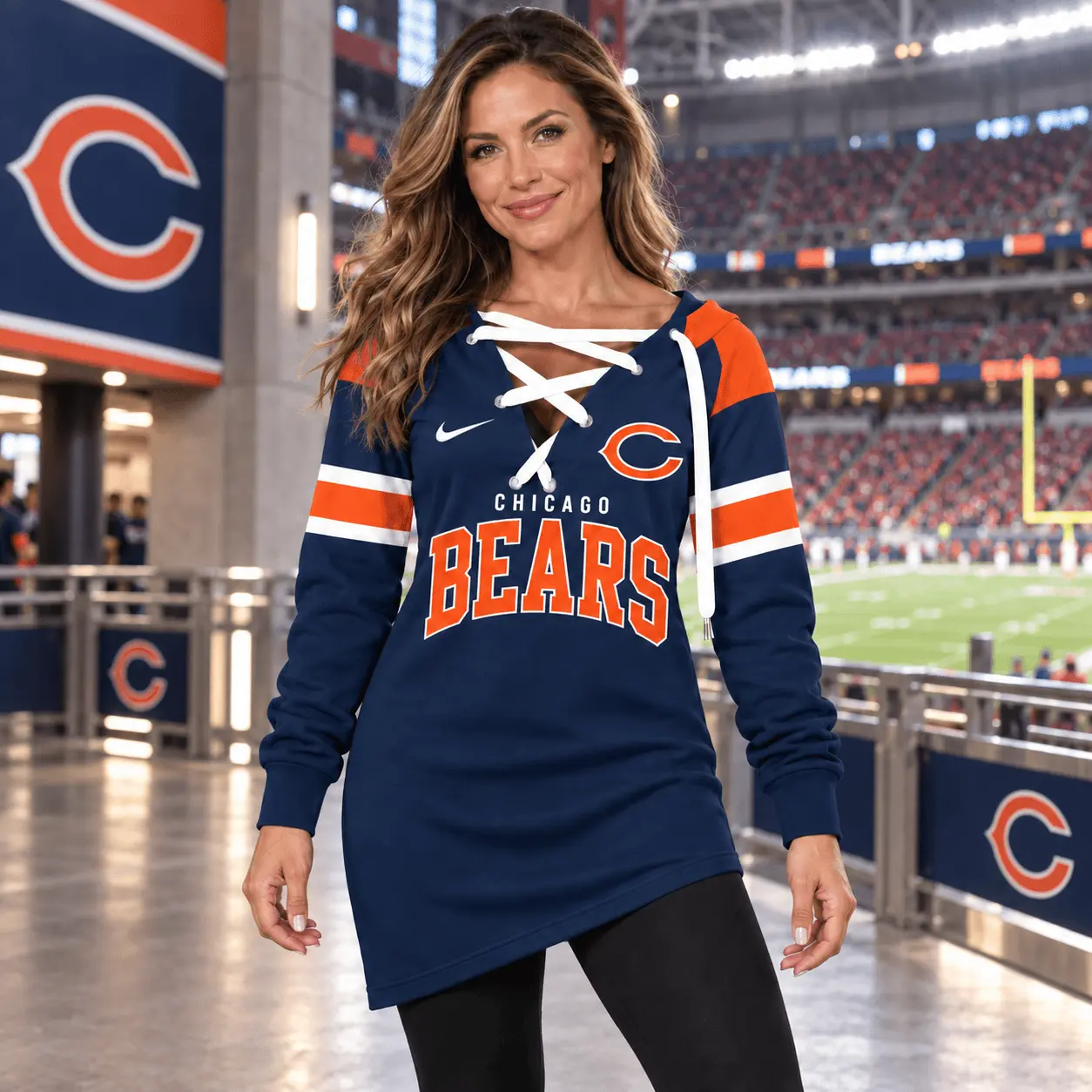 Chicago Bears | Premium NFL Game Day Spirit Lace-Up Sweatshirt TD - Image 2