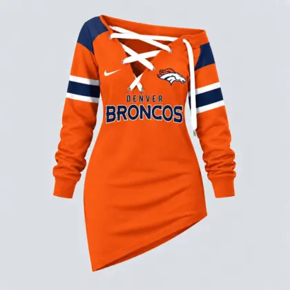 Denver Broncos | Premium NFL Game Day Spirit Lace-Up Sweatshirt TD