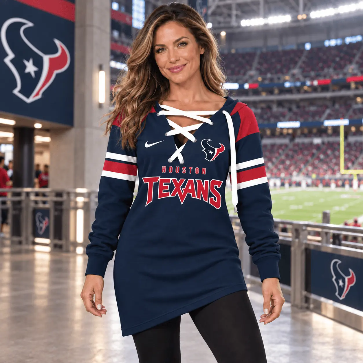 Houston Texans | Premium NFL Game Day Spirit Lace-Up Sweatshirt TD - Image 2