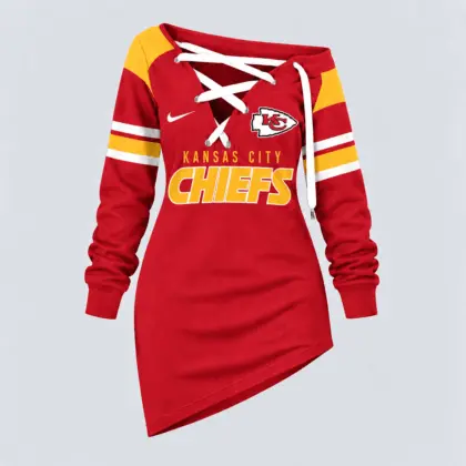 Kansas City Chiefs | Premium NFL Game Day Spirit Lace-Up Sweatshirt TD