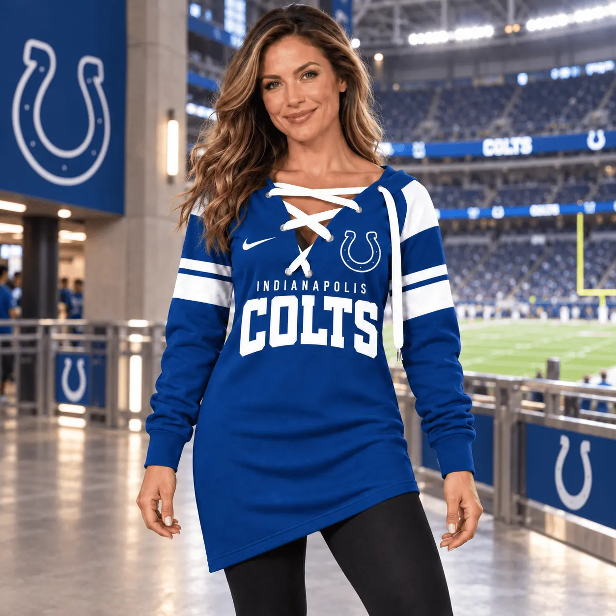 Indianapolis Colts | Premium NFL Game Day Spirit Lace-Up Sweatshirt TD - Image 2