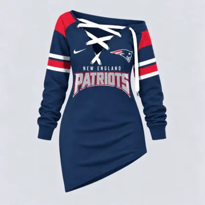New England Patriots | Premium NFL Game Day Spirit Lace-Up Sweatshirt TD