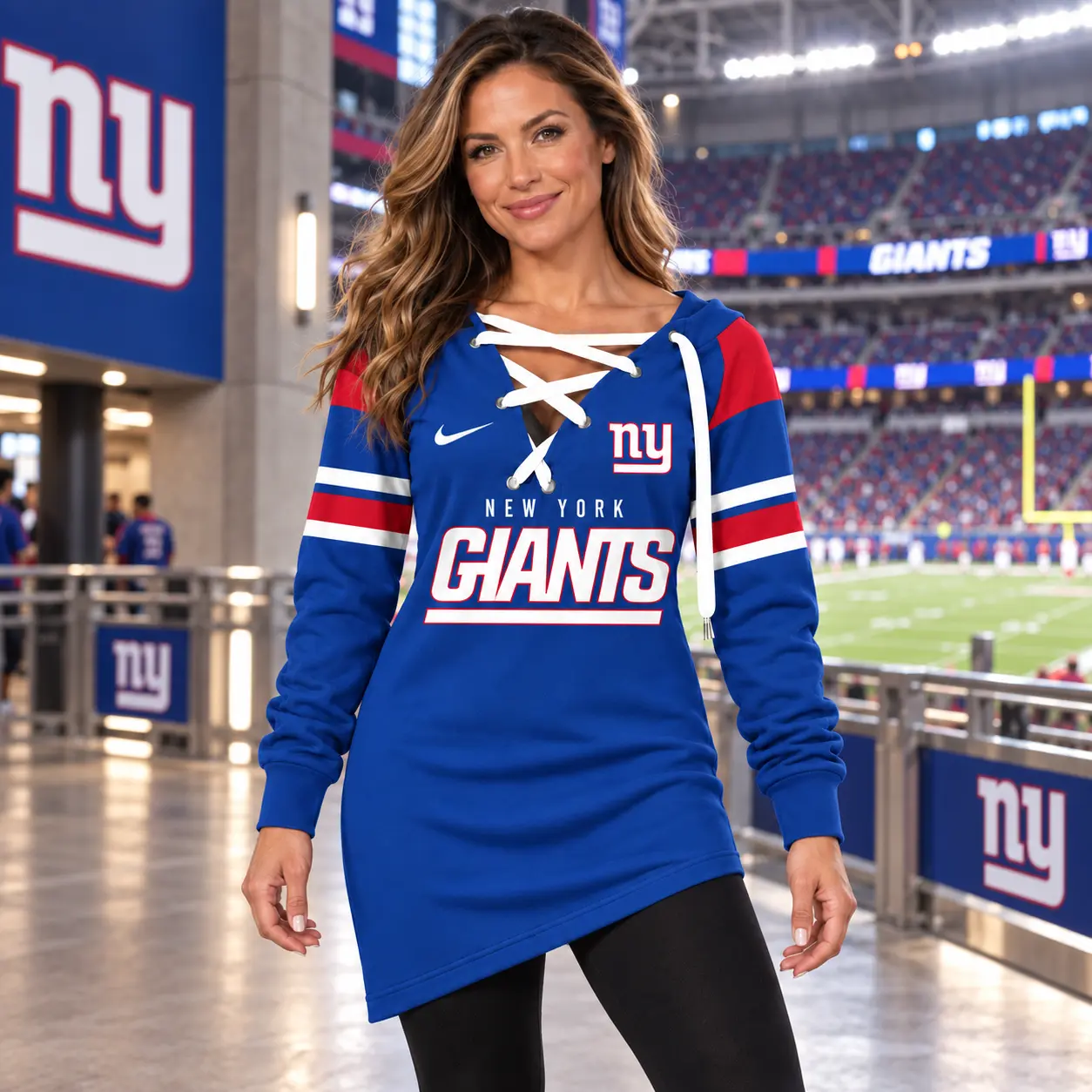 New York Giants | Premium NFL Game Day Spirit Lace-Up Sweatshirt TD - Image 2