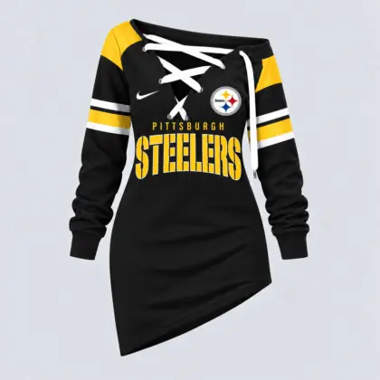 Pittsburgh Steelers | Premium NFL Game Day Spirit Lace-Up Sweatshirt TD