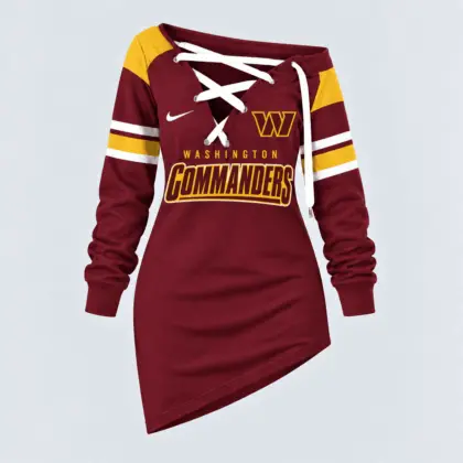 Washington Commanders | Premium NFL Game Day Spirit Lace-Up Sweatshirt TD