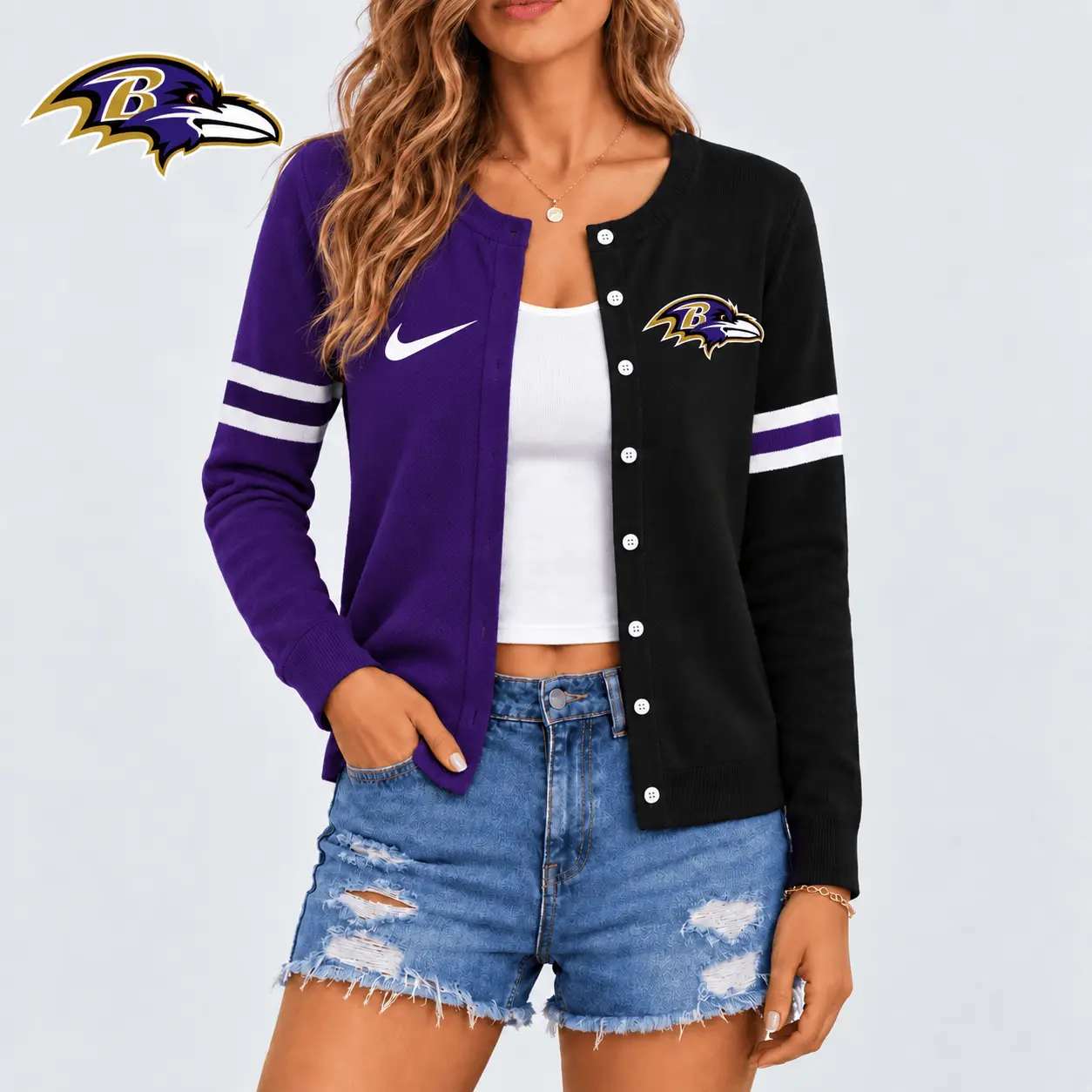 Baltimore Ravens | Premium NFL Team Spirit Cardigan NY