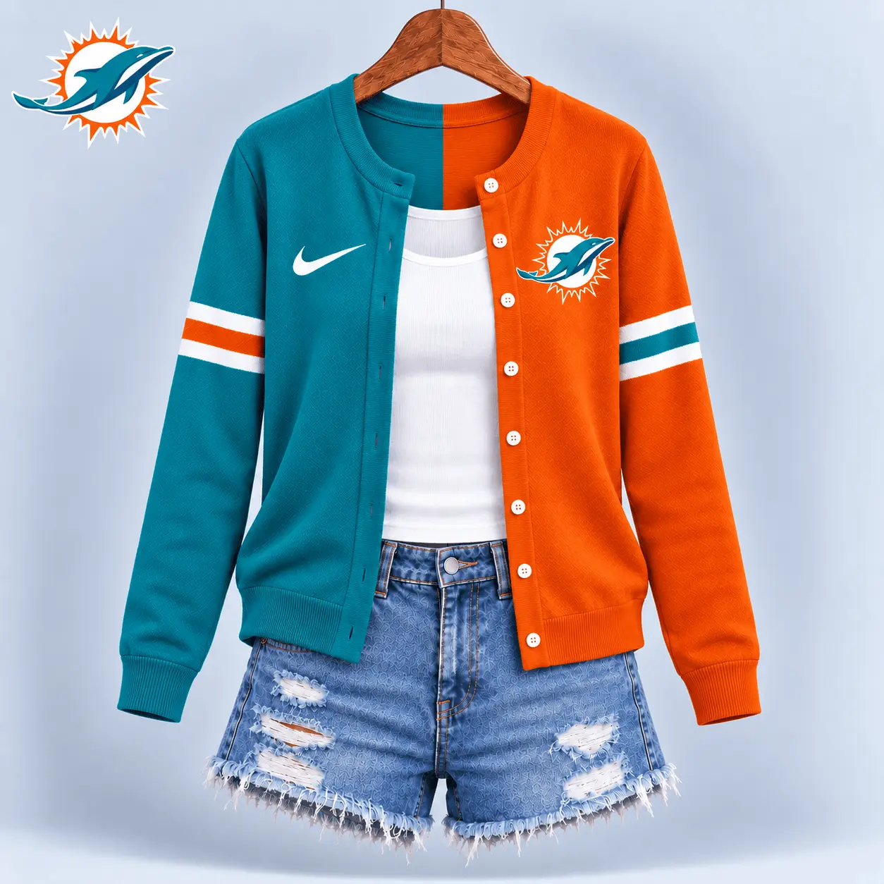 Miami Dolphins | Premium NFL Team Spirit Cardigan NY - Image 2