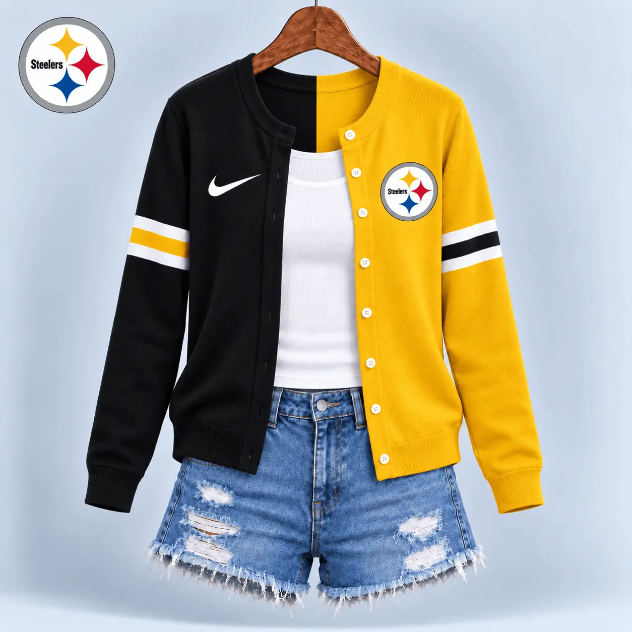 Pittsburgh Steelers | Premium NFL Team Spirit Cardigan NY - Image 2
