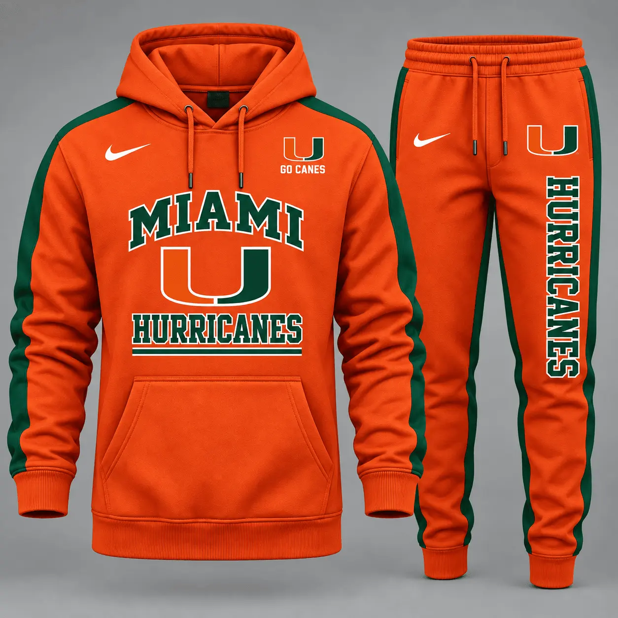 Miami Hurricanes | Premium NCAA Classic Tracksuit Set TD
