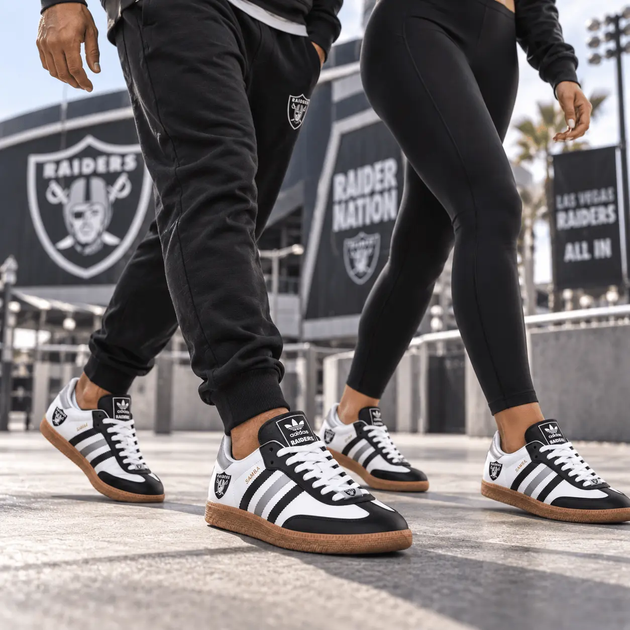 Las Vegas Raiders | Premium NFL Game Day Samba Shoes NY - Image 2