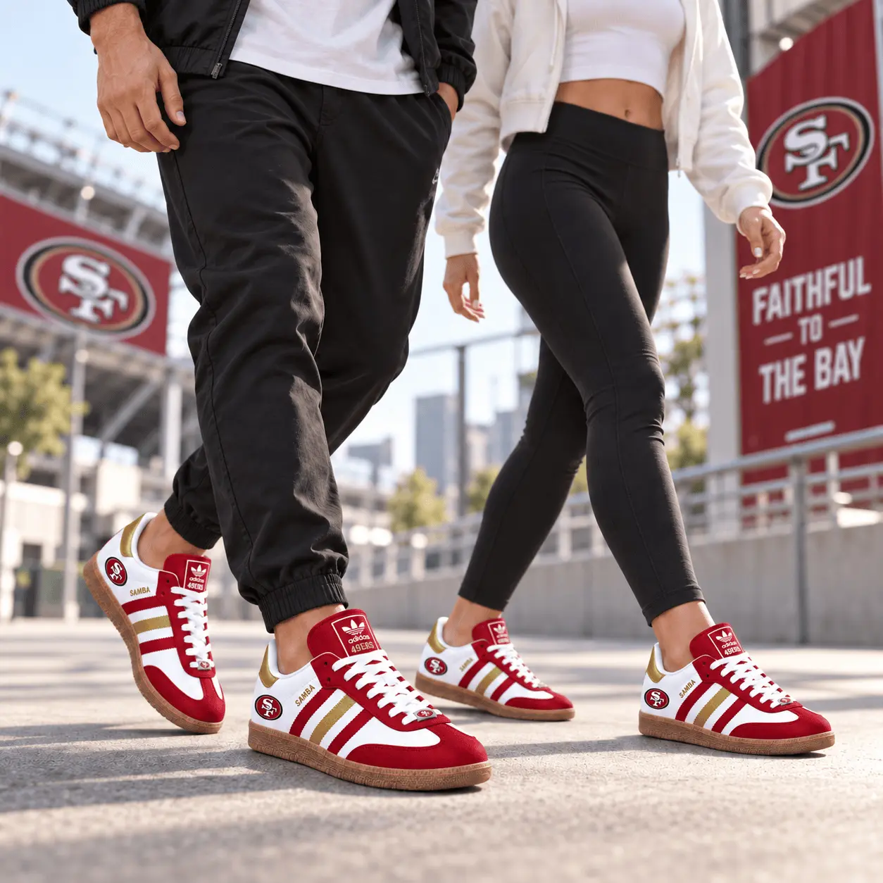 San Francisco 49ers | Premium NFL Game Day Samba Shoes NY - Image 2