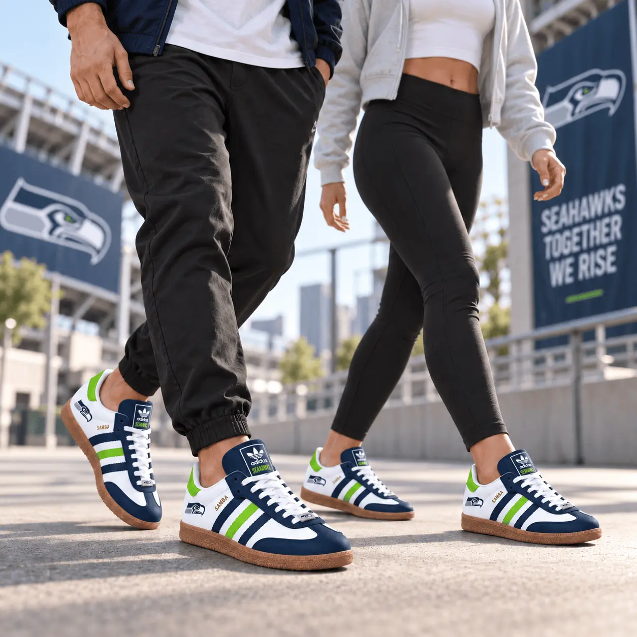 Seattle Seahawks | Premium NFL Game Day Samba Shoes NY - Image 2