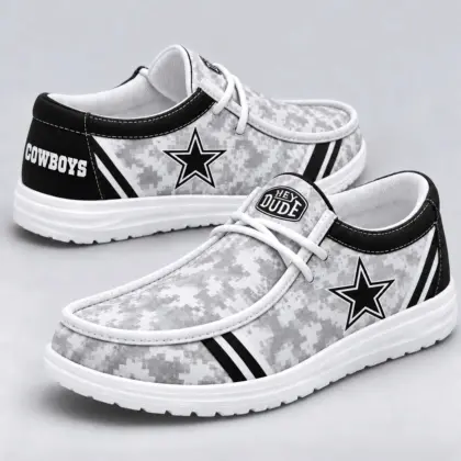 Dallas Cowboys | Premium NFL Team Logo Digital Camo Loafer Shoes NY