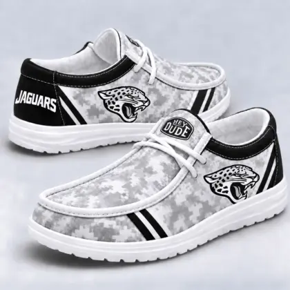Jacksonville Jaguars | Premium NFL Team Logo Digital Camo Loafer Shoes NY