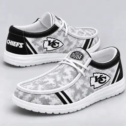 Kansas City Chiefs | Premium NFL Team Logo Digital Camo Loafer Shoes NY