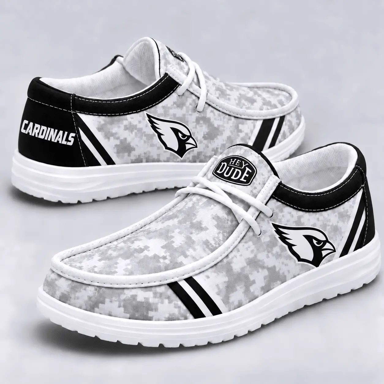 Arizona Cardinals | Premium NFL Team Logo Digital Camo Loafer Shoes NY