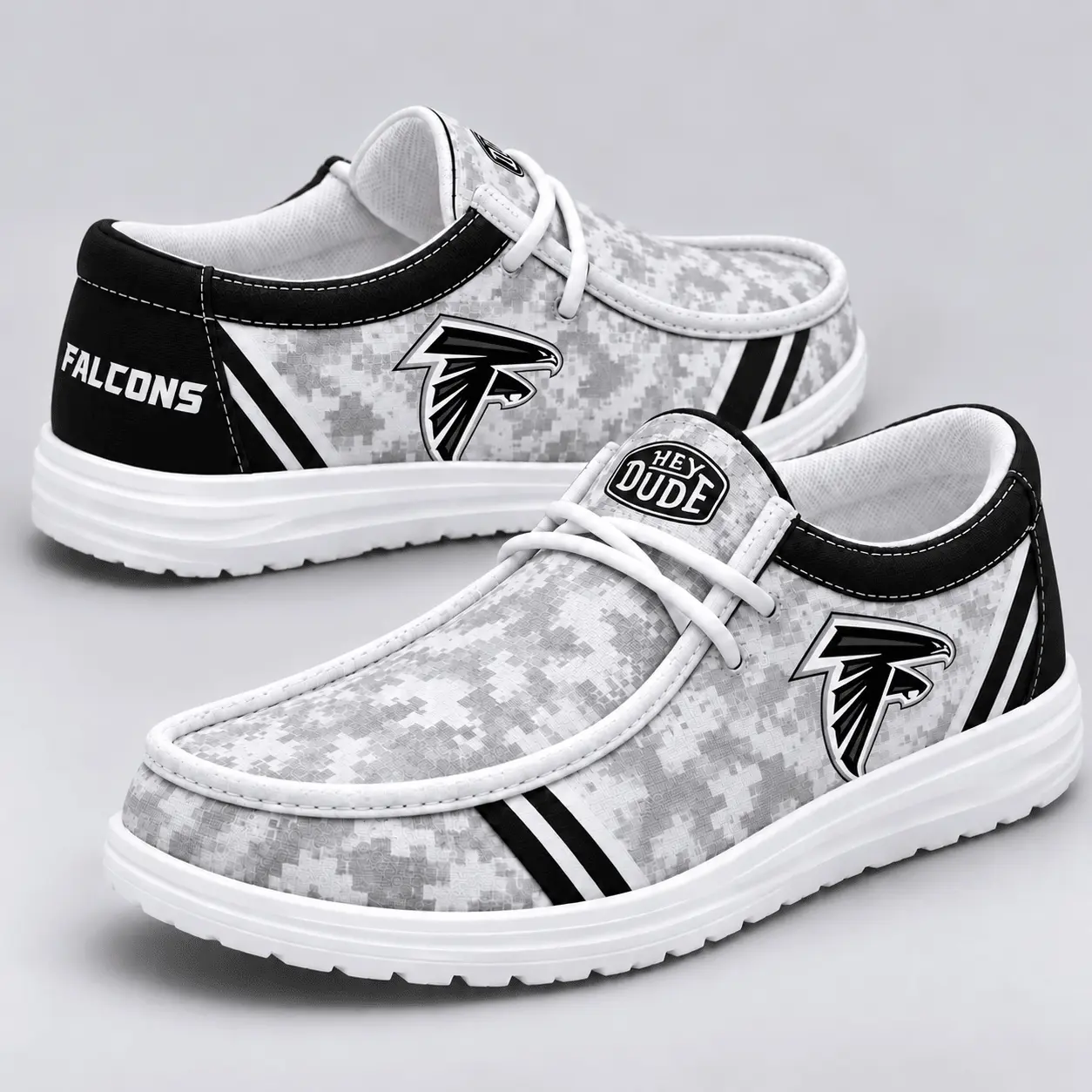 Atlanta Falcons | Premium NFL Team Logo Digital Camo Loafer Shoes NY