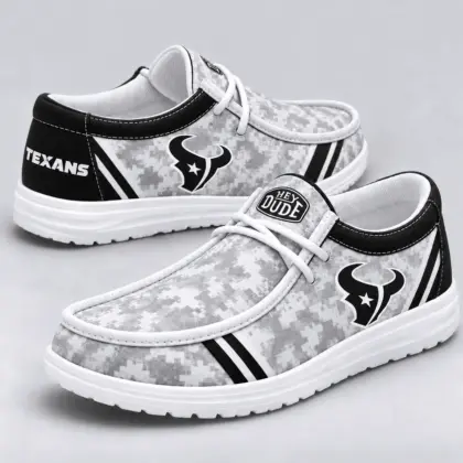 Houston Texans | Premium NFL Team Logo Digital Camo Loafer Shoes NY
