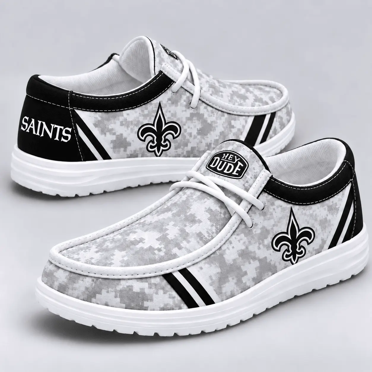 New Orleans Saints | Premium NFL Team Logo Digital Camo Loafer Shoes NY
