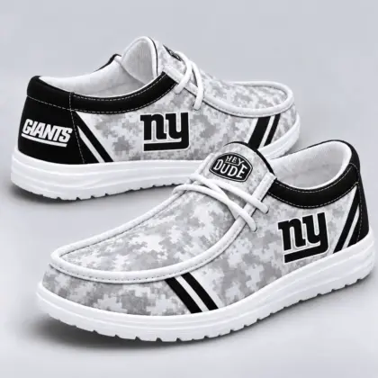 New York Giants | Premium NFL Team Logo Digital Camo Loafer Shoes NY