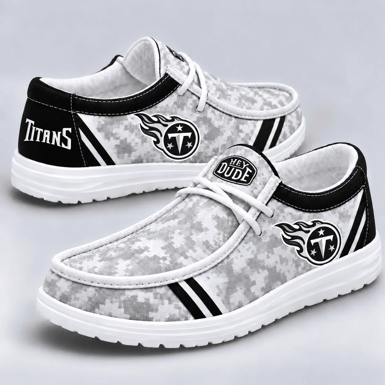 Tennessee Titans | Premium NFL Team Logo Digital Camo Loafer Shoes NY