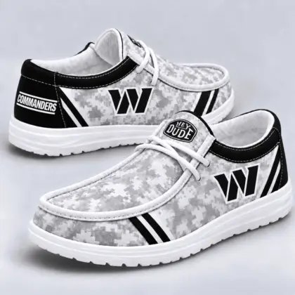 Washington Commanders | Premium NFL Team Logo Digital Camo Loafer Shoes NY