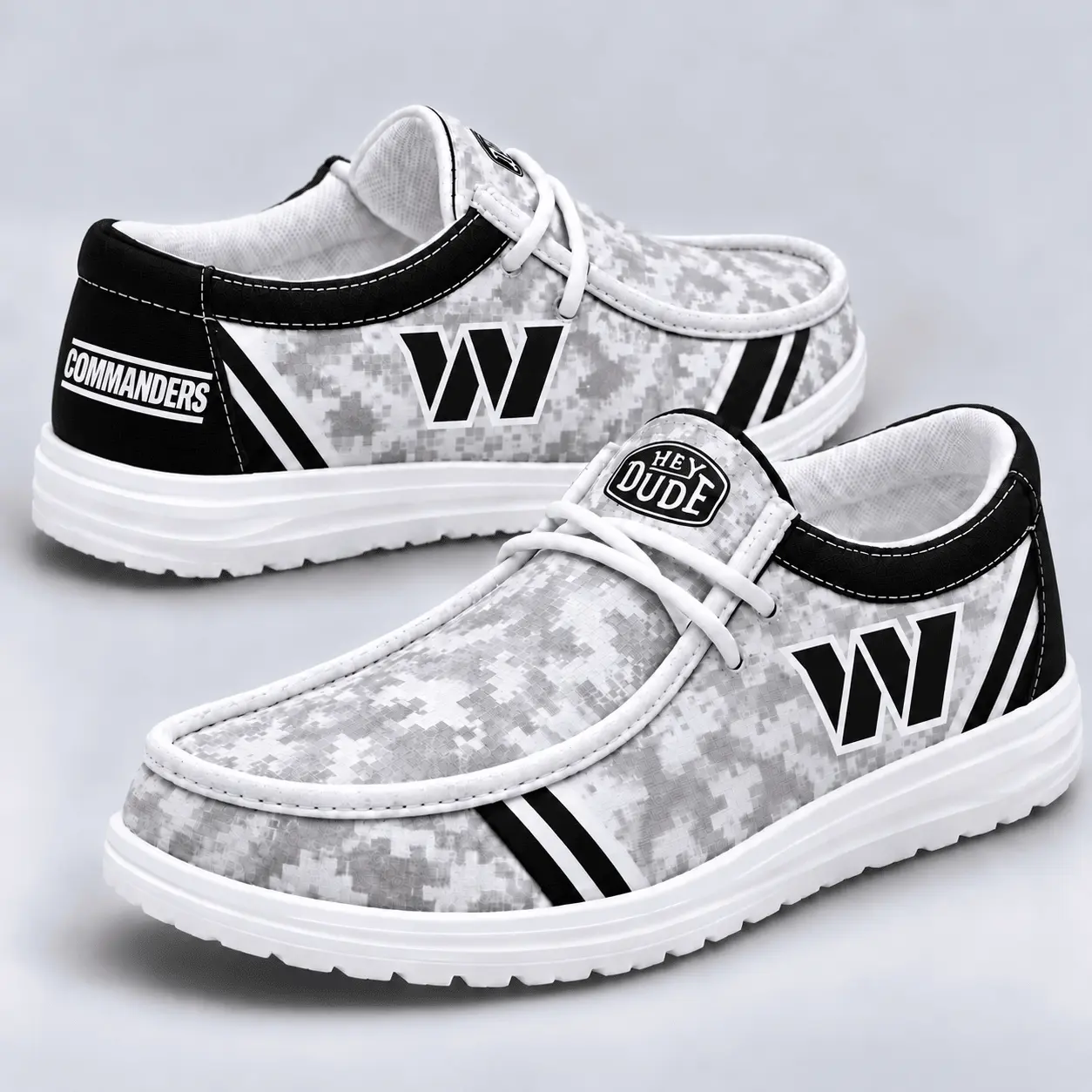 Washington Commanders | Premium NFL Team Logo Digital Camo Loafer Shoes NY