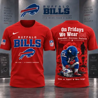Buffalo Bills | Premium NFL Red Friday 3D Shirt NY
