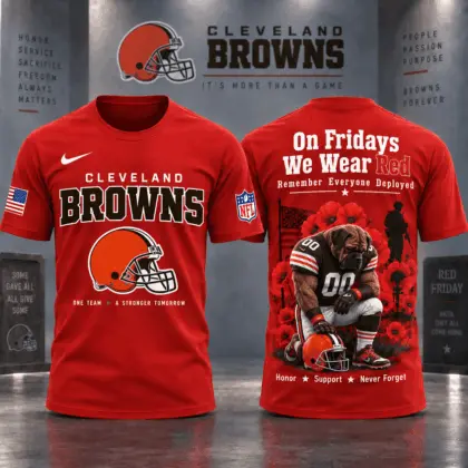 Cleveland Browns | Premium NFL Red Friday 3D Shirt NY