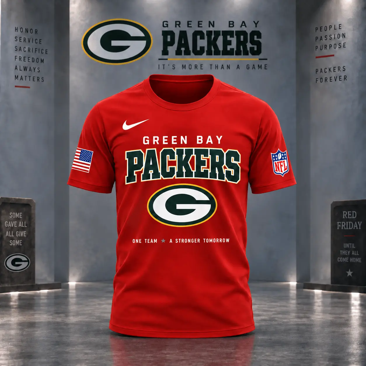 Green Bay Packers | Premium NFL Red Friday 3D Shirt NY - Image 2