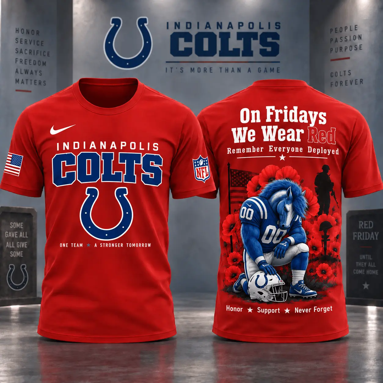 Indianapolis Colts | Premium NFL Red Friday 3D Shirt NY