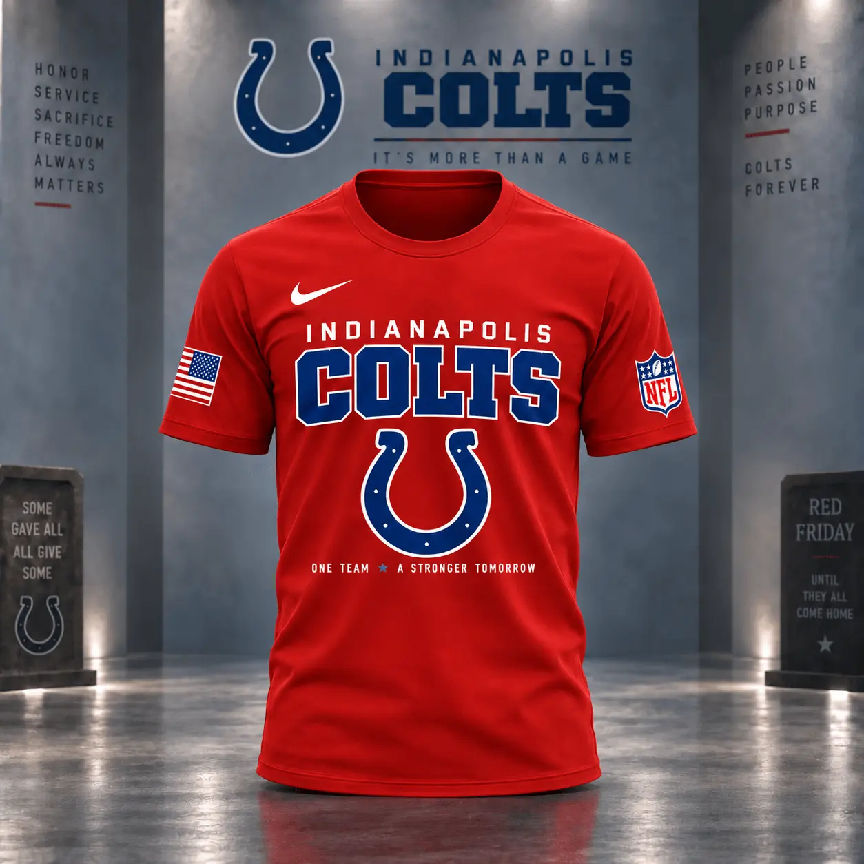 Indianapolis Colts | Premium NFL Red Friday 3D Shirt NY - Image 3
