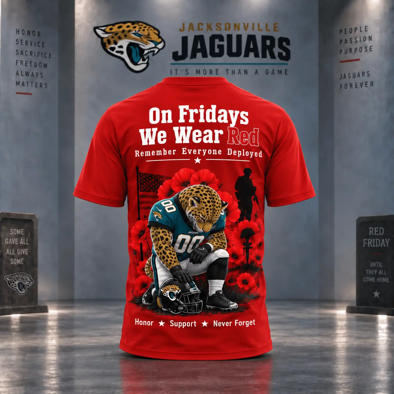 Jacksonville Jaguars | Premium NFL Red Friday 3D Shirt NY - Image 3