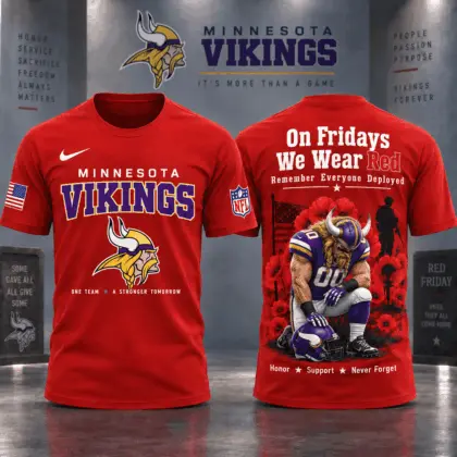 Minnesota Vikings | Premium NFL Red Friday 3D Shirt NY