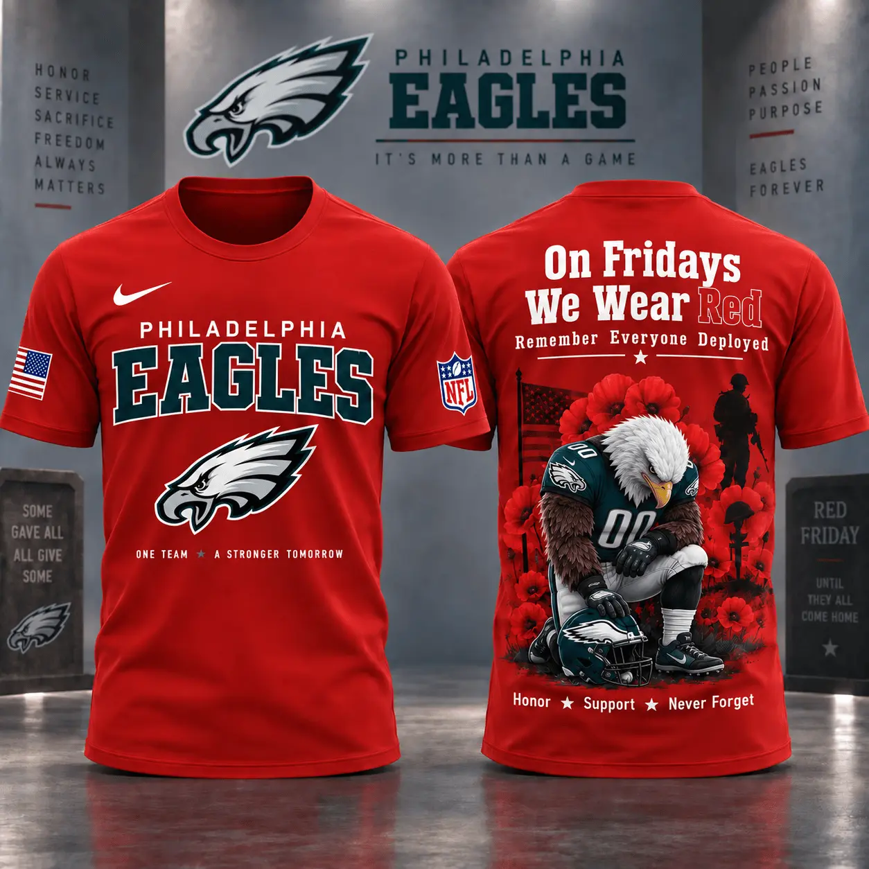 Philadelphia Eagles | Premium NFL Red Friday 3D Shirt NY