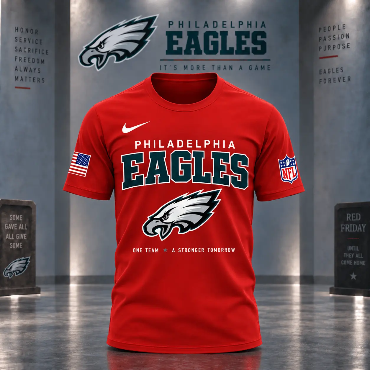 Philadelphia Eagles | Premium NFL Red Friday 3D Shirt NY - Image 2