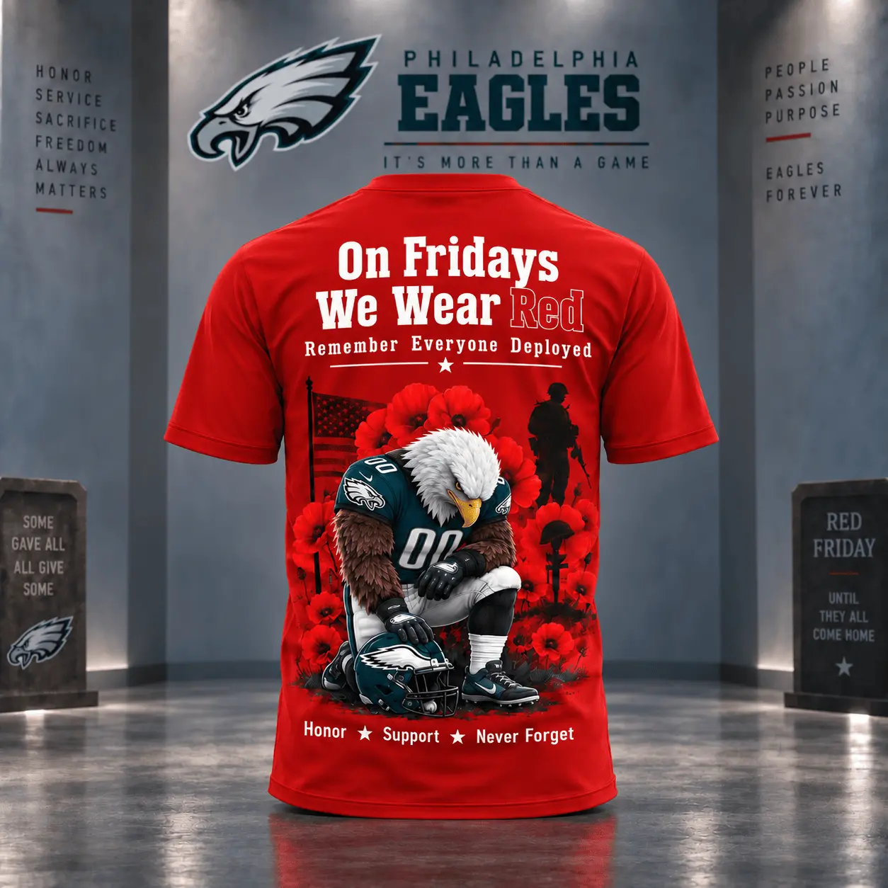Philadelphia Eagles | Premium NFL Red Friday 3D Shirt NY - Image 3