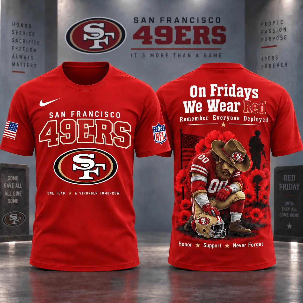 San Francisco 49ers | Premium NFL Red Friday 3D Shirt NY