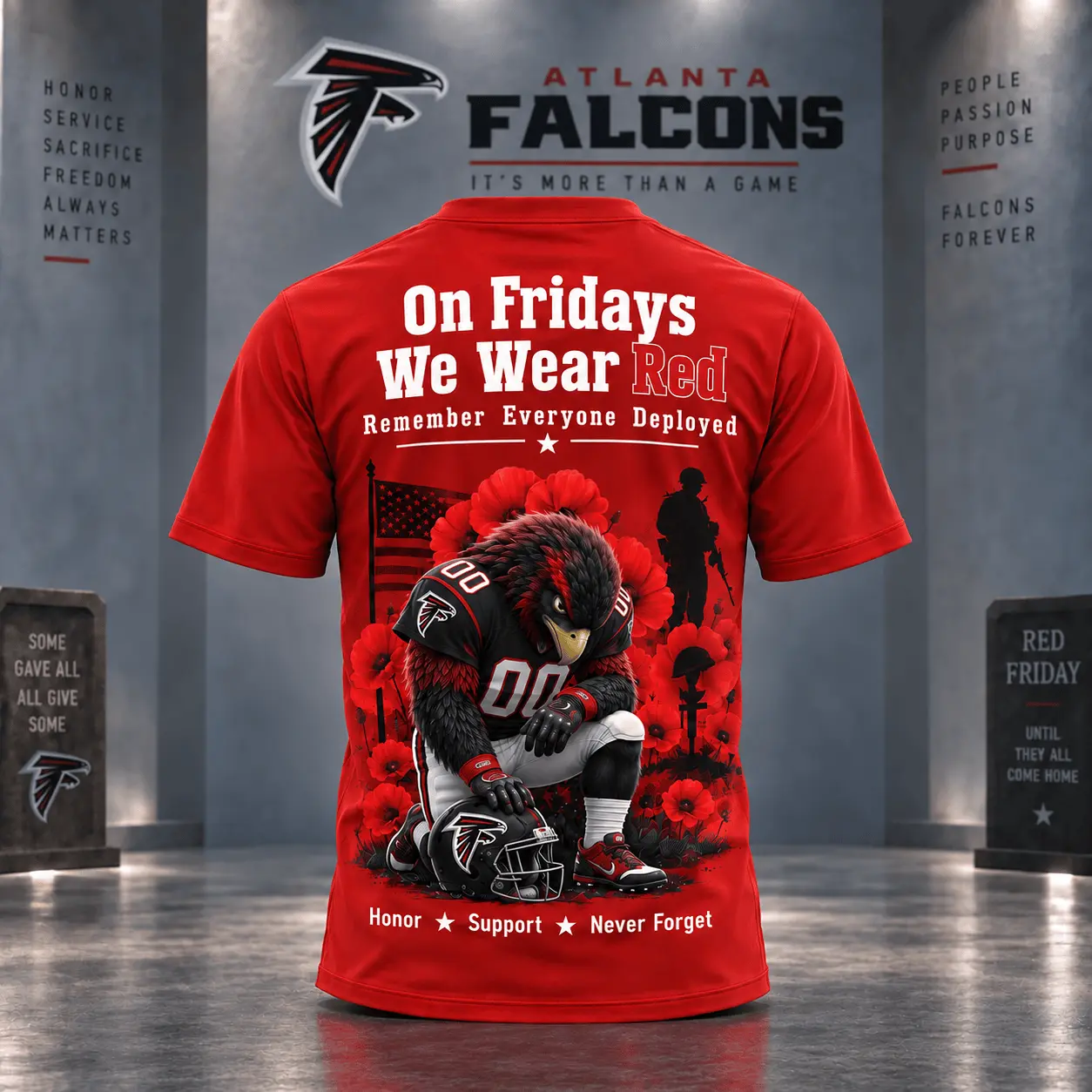 Atlanta Falcons | Premium NFL Red Friday 3D Shirt NY - Image 3