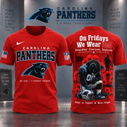 Carolina Panthers | Premium NFL Red Friday 3D Shirt NY