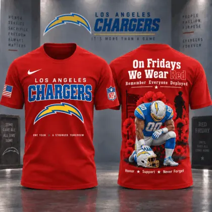 Los Angeles Chargers | Premium NFL Red Friday 3D Shirt NY