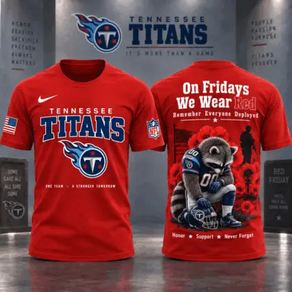 Tennessee Titans | Premium NFL Red Friday 3D Shirt NY