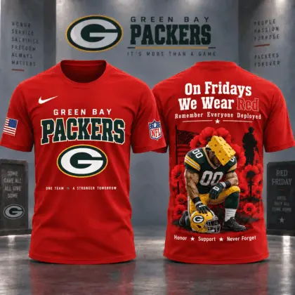 Green Bay Packers | Premium NFL Red Friday 3D Shirt NY